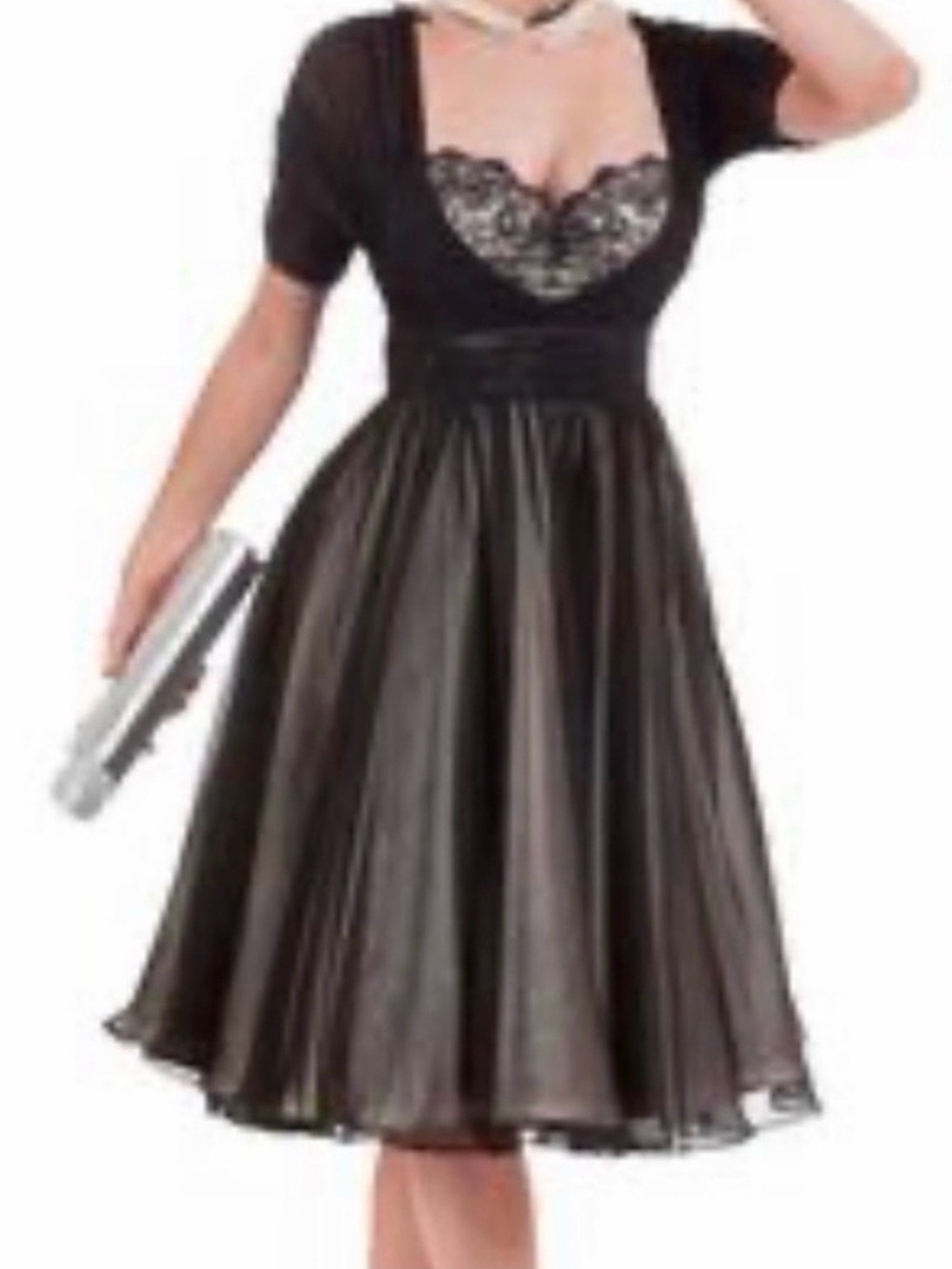NWT: Tatyana Tempest Storm Black Lace-Fit & Flare Dress 3XL Retro Pinup Chic